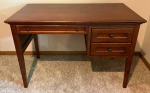 lot 140 image: Whittier Wood Furniture California Small Wood Desk 45 L x 26 W x 30 H