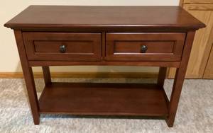 lot 145 image: Whittier Wood Furniture California Small Wood Accent Table  41 12 L 16 34 W x 30 H