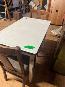 Enamel table and chairs