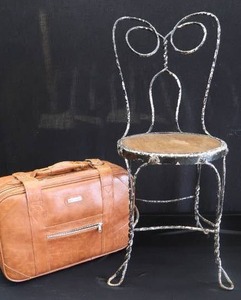 lot 18 image: ICE CREAM CHAIR AND SUITCASE