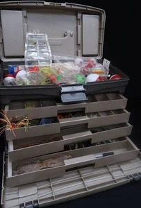 lot 45 image: LARGE PLANO FULL TACKLE BOX