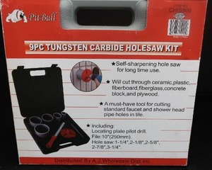 lot 65 image: NIB TUNGSTEN CARBIDE HOLESAW KIT