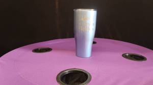 lot 109 image: 2 NEW MYSTIC TAILGATE FOLDING POP UP TABLES