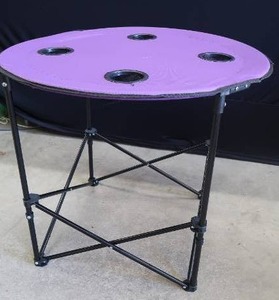 lot 106 image: 2 NEW MYSTIC TAILGATE FOLDING POP UP TABLES