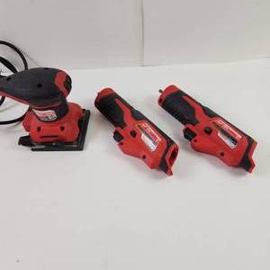 Milwaukee 14 Sheet Sander 6033-21 And Two Trap Snake Drivers 14-50-2576