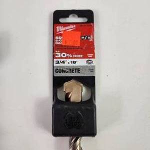 Lot Of Two New Concrete Drill Bit 48-20-8266 34x18 And 1x18 Solid Carbide