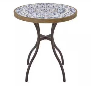 lot 23 image: STYLEWELL Corinth Round Metal 25 in. Outdoor Bistro Tile Table