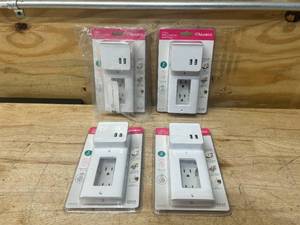 lot 182 image: ALURATEK Lot of 4- 2 Port USB Charging Wall Plates