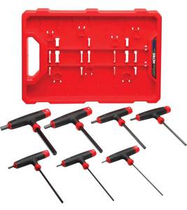 lot 26 image: CRAFTSMAN T-Handle Hex Key Set, Metric, 7 Piece (CMHT26016) (0803248)