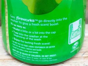 lot 57 image: Lot of 2 - Gain Fireworks in-wash scent booster 34 oz jug
