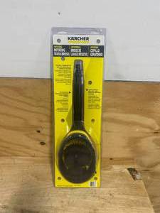 lot 96 image: KARCHER Universal Rotating Wash Brush Attachment - For Gas & Electric Power Pressure Washers - 4000 PSI - Quick-Connect,Black 0807249.60 ((0805249.60)