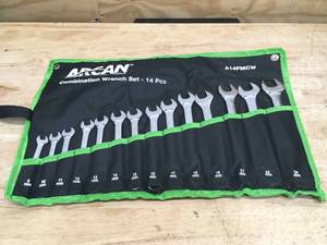 lot 102 image: Arcan Metric Combination Wrench 14-Piece Set Model #A14PMCW 08052412