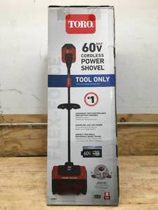 lot 10 image: Toro 12 in. Power Shovel 60V (Tool Only) (Retail $239) Model # 39909T