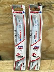 lot 163 image: Lot of 2 - Lenox 6 Power Arc Curved Blade (5 Blades per pack)