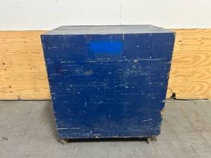 lot 179 image: Wood Construction Box on Casters