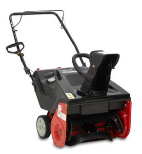 lot 200 image: Yard Machines 21 Single-Stage Gas Powered Snow Blower with 123cc Powermore Engine (080624120)