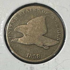 1858 Flying Eagle Cent (large letter)