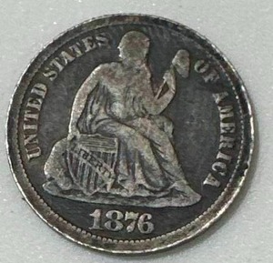 1876 Seated Liberty Dime
