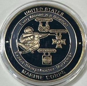 Marine Corps Expert Sharpshooter Marksman Token