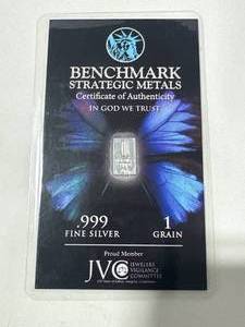 1 Grain .999 Silver Bar