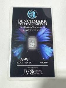 1 Grain .999 Silver Bar