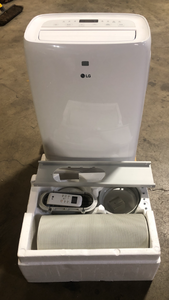 lot 3 image: LG 7,000 BTU (12,000 BTU ASHRAE) 115V Portable Air Conditioner Cools 300 Sq. Ft. with Dehumidifier in White Customer Returns See Pictures