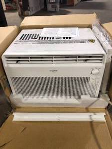 lot 13 image: Vissani 5,000 BTU 115-Volt Window Air Conditioner for 150 sq. ft Rooms in White   Customer Returns See Pictures