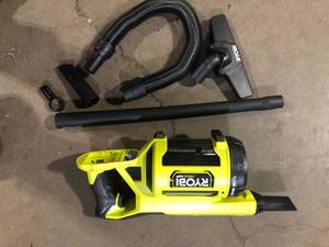 lot 33 image: RYOBI ONE HP 18V Brushless Cordless Jobsite Hand Vacuum (Tool Only)   Customer Returns See Pictures