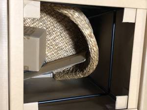 lot 43 image: StyleWell Natural Woven Hyacinth Bar Stool with Low Back    Customer Returns See Pictures