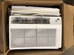lot 50 image: LG 14,000 BTU 115V Window Air Conditioner Cools 700 sq. ft. with Wi-Fi, Remote and in White Customer Returns See Pictures