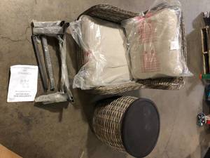 lot 10 image: Outdoor Table and Chair No Screws  Customer Returns See Pictures