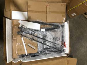 lot 40 image: VECELO Rectangular Kitchen Table  wMetal Frame  Customer Returns See Pictures
