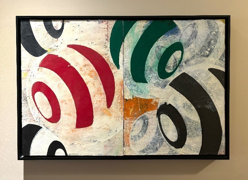 lot 2 image: Framed Original Oil on Paper by Harold Hollingsworth
