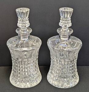 lot 48 image: Pair of Vintage Gorham Crystal Decanters