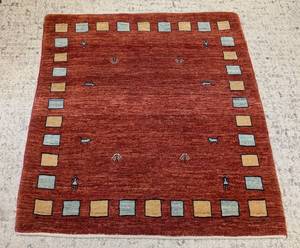 lot 44 image: Turkish Gabbeh Wool Accent Rug