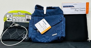 lot 125 image: New Tavelon Friendly iPad Sleeve, Messenger Bag and Lockdown Pouch