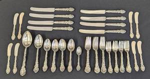 lot 1 image: Vintage Gorham Versailles Sterling Silver Flatware