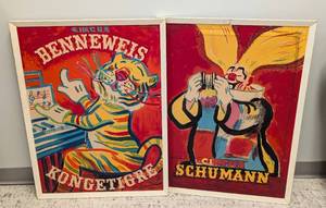 lot 20 image: Pair of Vintage Stockmarr Circus Posters