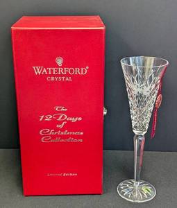 lot 69 image: Waterford Crystal 12 Days of Christmas Two Turtle Doves Champagne Flute
