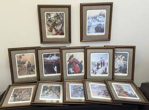 lot 113 image: The Twelve Days of Christmas Framed Prints by Mario Fernandez