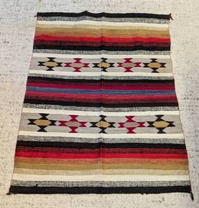 lot 157 image: Woven Native American Saddle Blanket