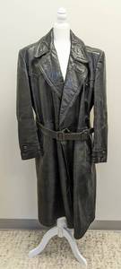 lot 162 image: Herauko WWII German Officers Leather Greatcoat