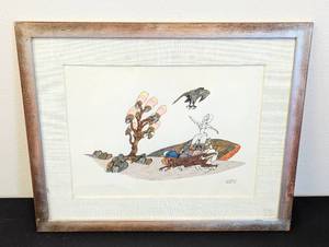 lot 168 image: Small Framed Abstract Print by Cavbios