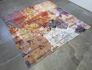 lot 29A image: Amazing Abstract Print Wool Area Rug
