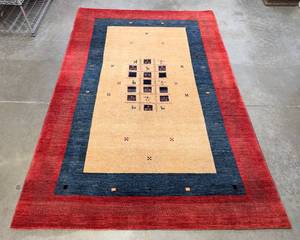 lot 4 image: Lovely Gabbeh Wool Area Rug