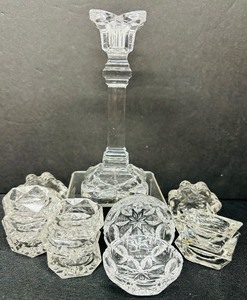 lot 150 image: Vintage Salt Cellars and Candle Stick Holder
