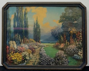 lot 116C image: Vintage English Garden Framed Print by Atkinson Fox