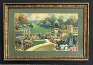 lot 131C image: Vintage R. Atkinson Fox Venetian Garden Framed Print