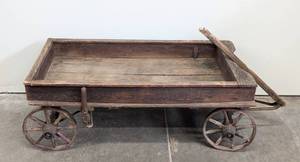 lot 204 image: Early Wooden Badger Coaster Wagon