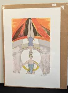 lot 105A image: Unframed Les Equilibristes Print by Camille Hilaire